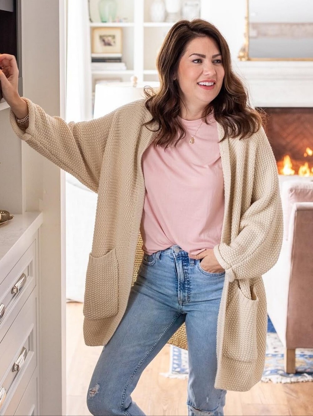 The Skinny x Jillian Harris Erinn Open Front Cardigan One Size
